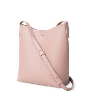 NWOT Samara Vegan Leather Medium Bucket Bag Shoulder Crossbody Purse Pink